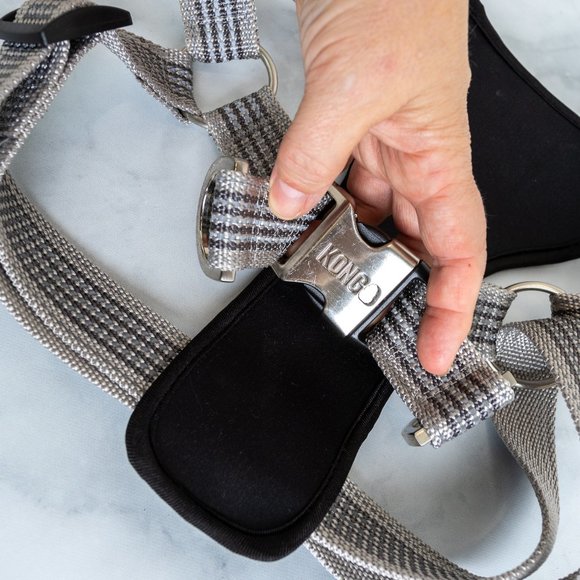 Kong Reflective Dog Harness Kong Grey, XL - Picture 3 of 8